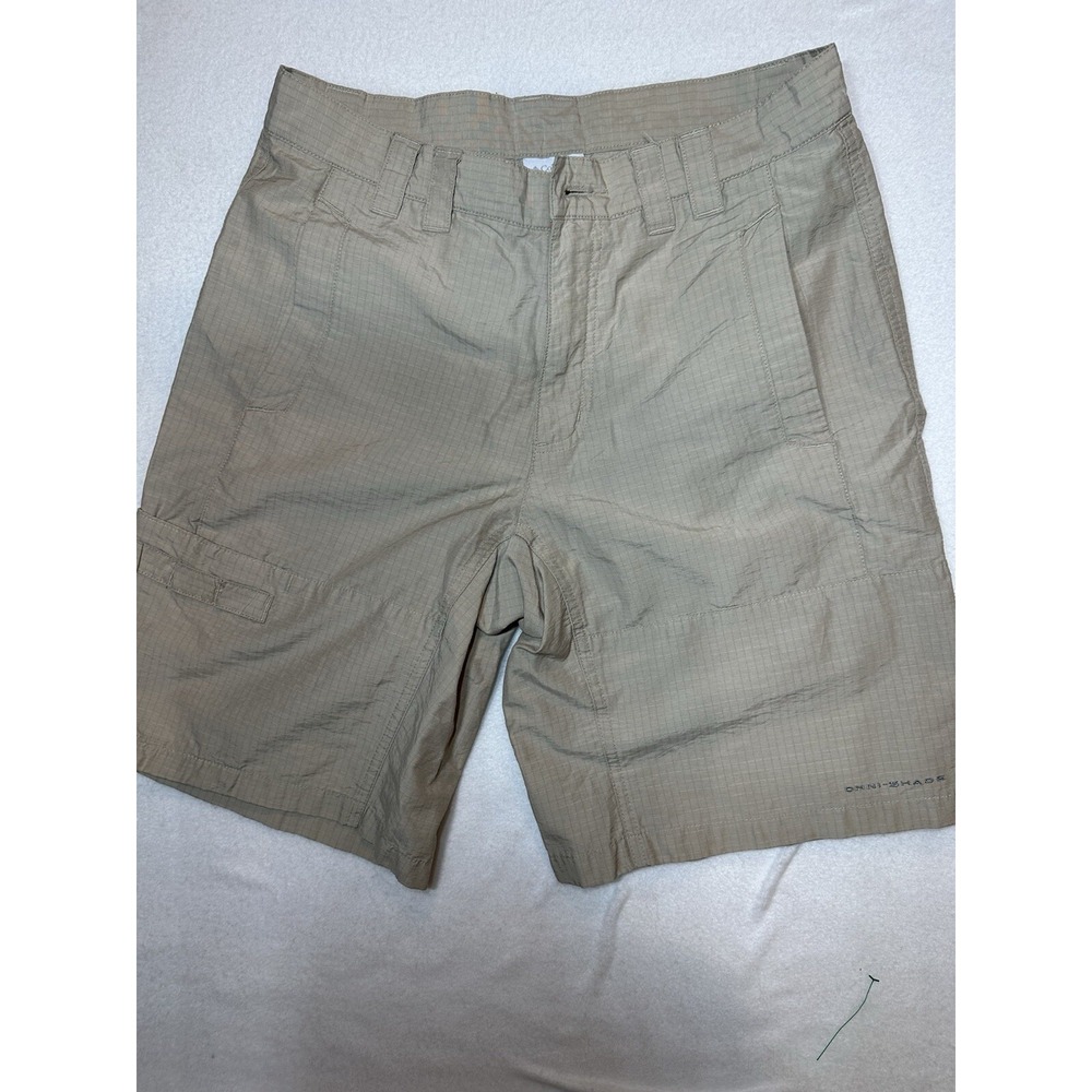 Columbia Mens PFG Omni Shade Shorts Sz 30 Tan Khaki Fishing Outdoor Hiking
